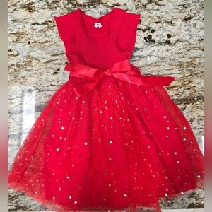 Red Starry Tulle Dress